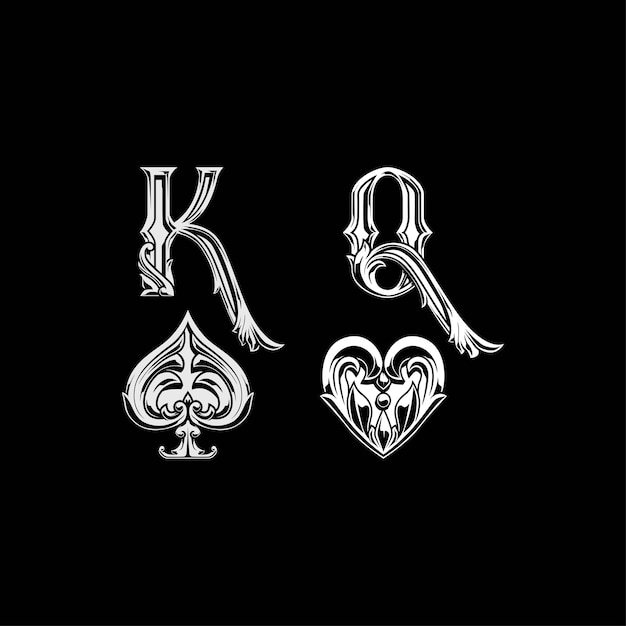 king spades and queen heart sign