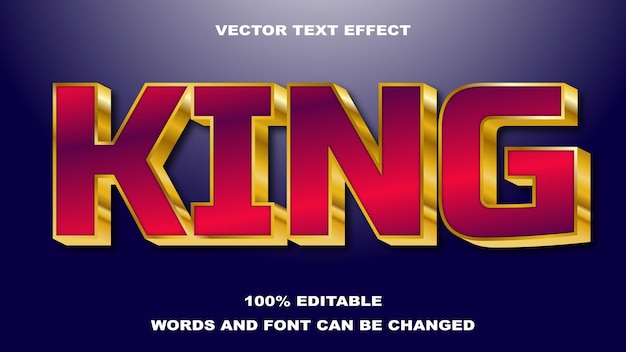 KING STYLE EDITABLE TEXT EFFECT