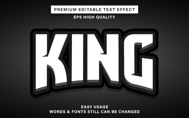 Vector king tekst effect