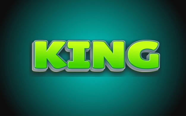 Vector king text effect editable