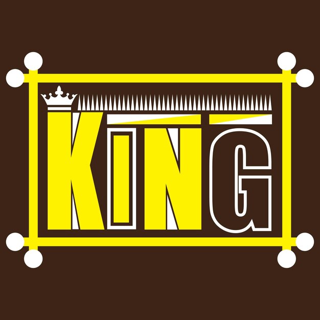 Vector king typografie t-shirtontwerp