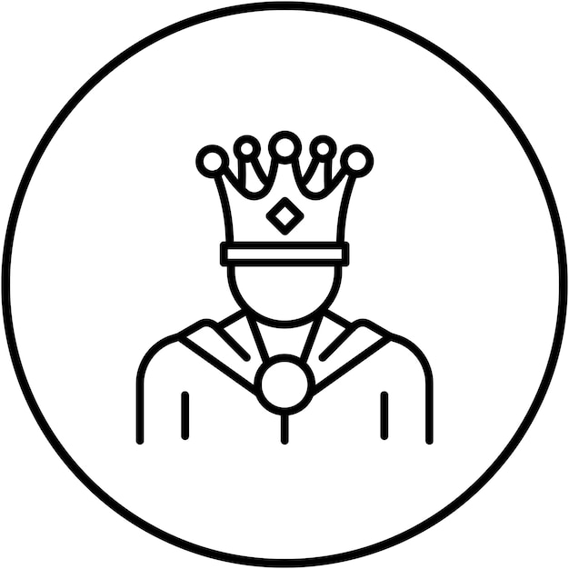 Vector king vector icon can be used for medieval iconset
