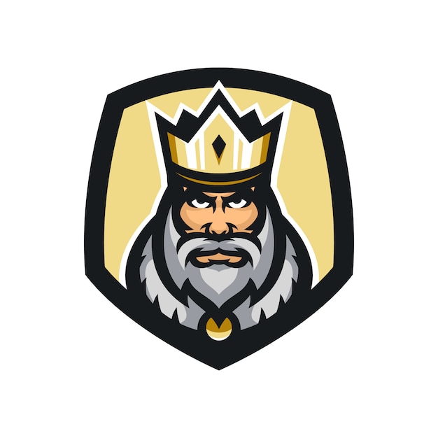 King vector mascot icon illustration