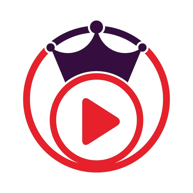 King Video 벡터 로고 디자인 템플릿 Royal Film 로고 디자인 벡터