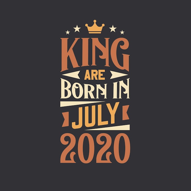 King zijn geboren in juli 2020 geboren in juli 2020 retro vintage verjaardag