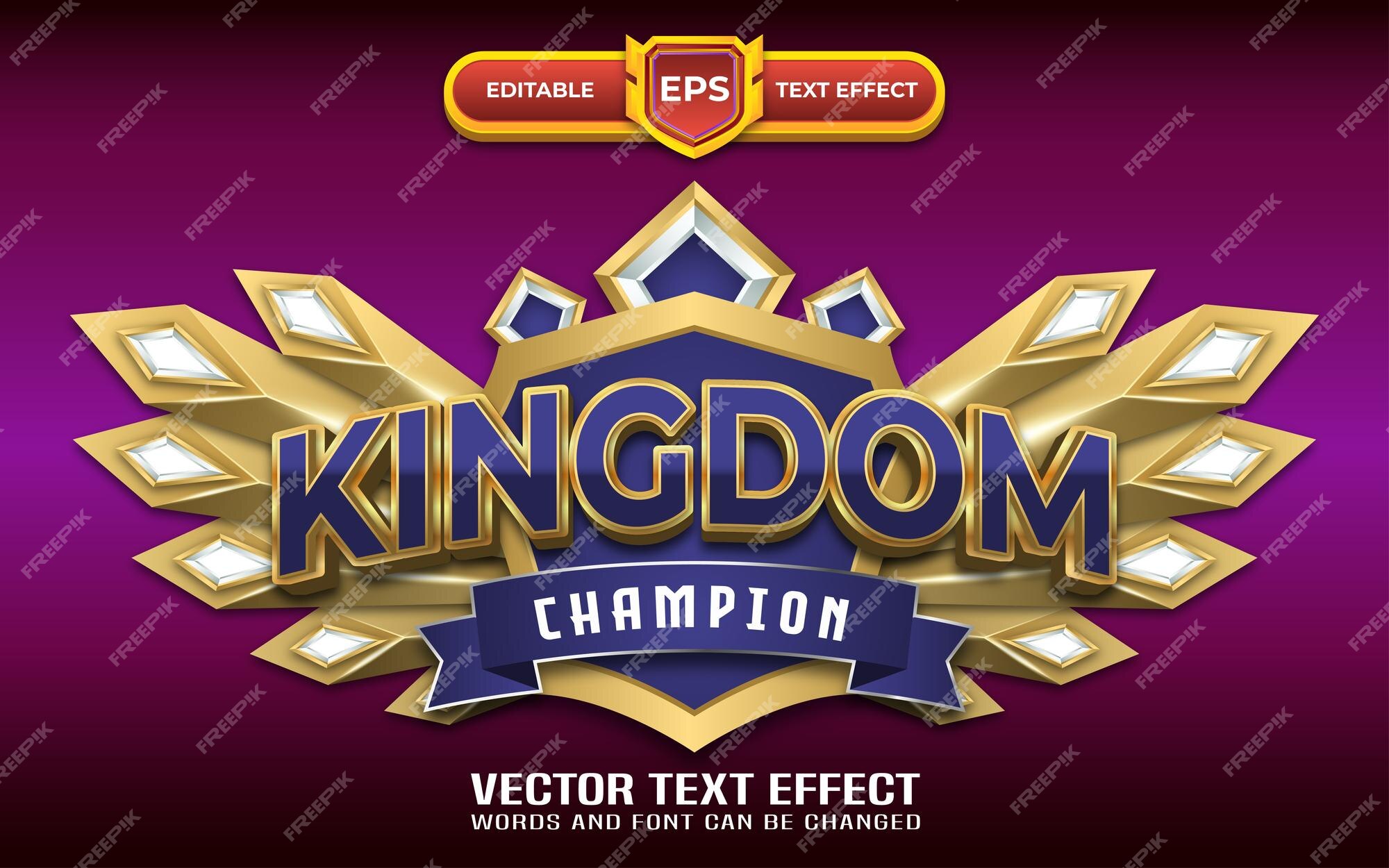 Editable Vector Text Effect Clash Kingdom Empire Game For Branding, Mockup,  Social Media Banner, Cover, Book, Games, Title Stock Vector