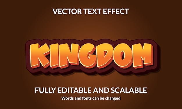 Kingdom Editable 3D text style effect