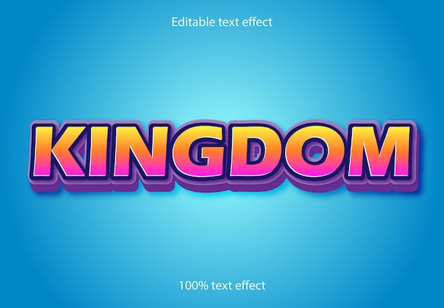 Kingdom editable text effect