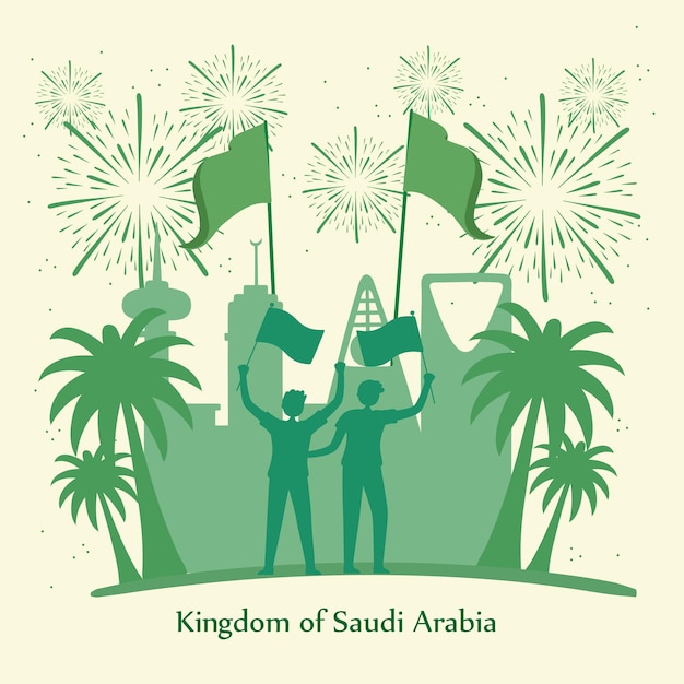 Vector kingdom of saudi arabia day