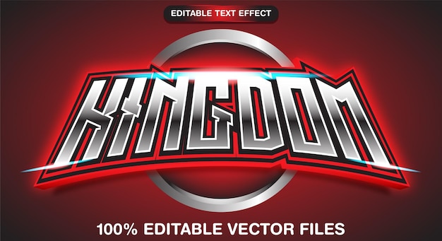 Kingdom text effect editable warrior and sword text style