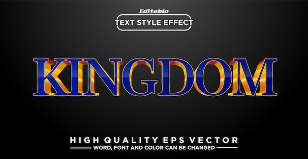 Kingdom text style effect editable