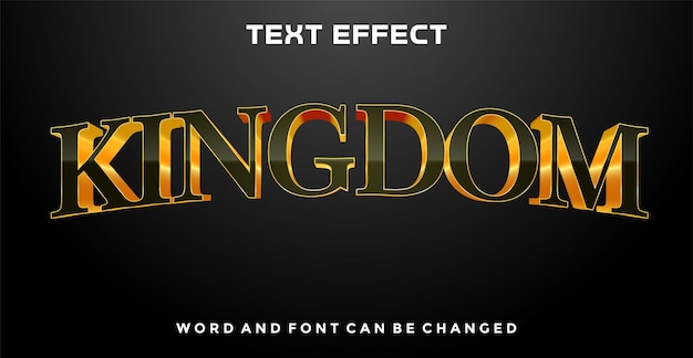 Kingdom text style effect editable