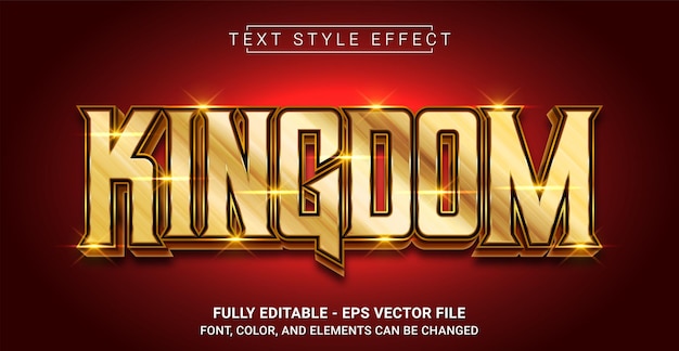 Kingdom Text Style Effect Graphic Design Element