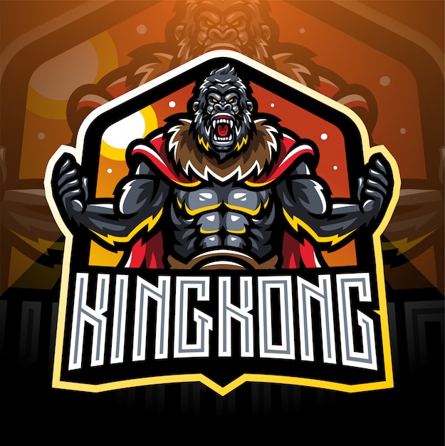 Kingkong esportマスコットロゴデザイン