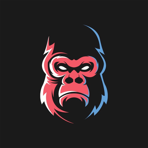 Kingkong gezicht logo vector