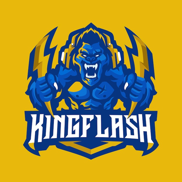 Vector kingkong mascot logo