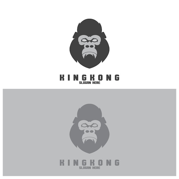 Kingkong simple logo and vector template