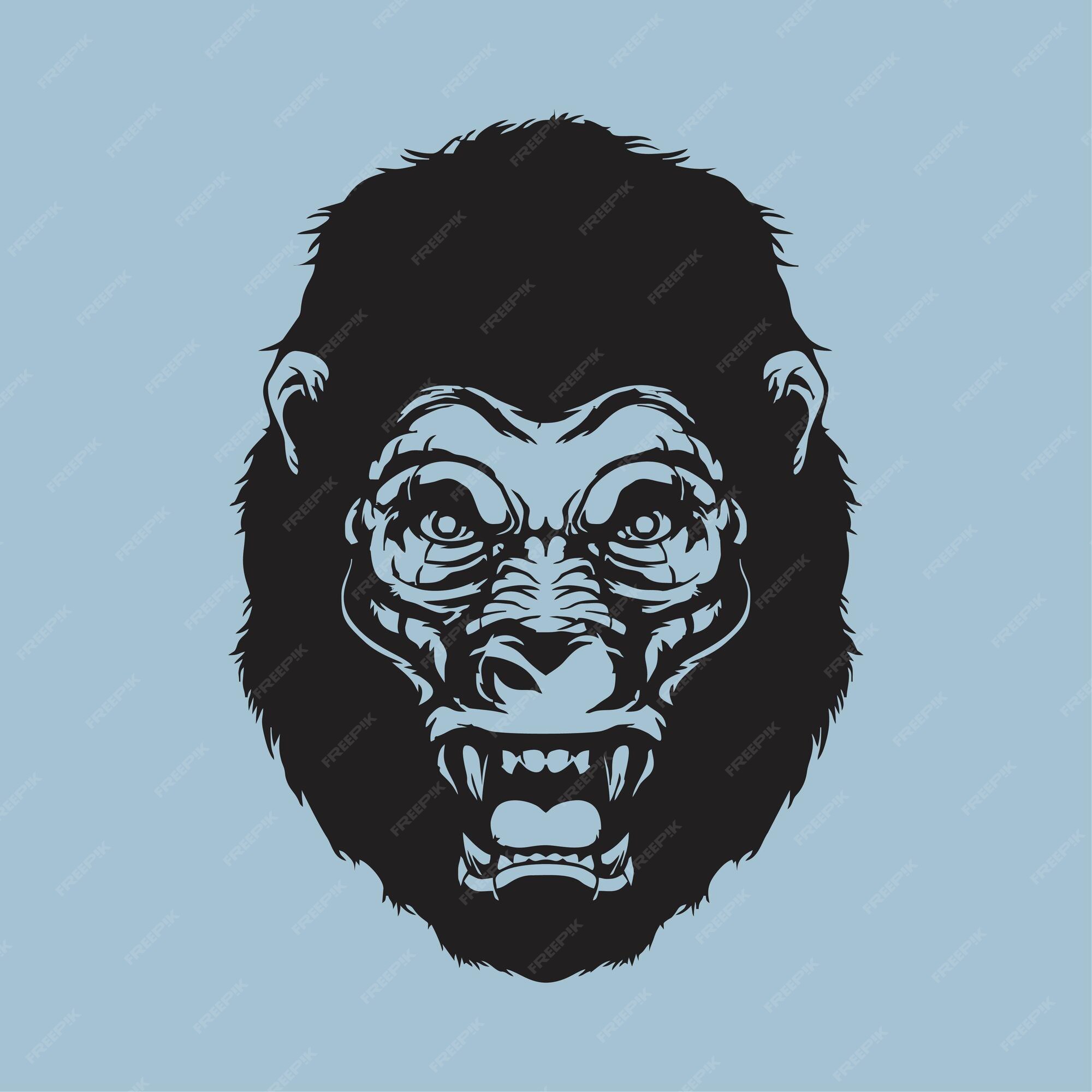 Premium Vector Kingkong vector art in hand drawing