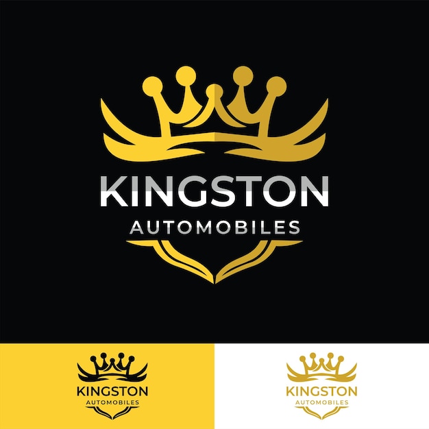 Kingston 로고 디자인 골든 컬러 로고 디자인