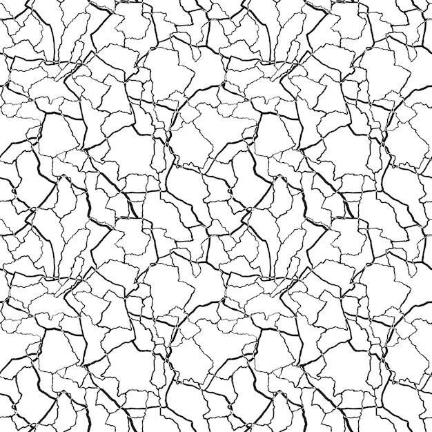 Kintsugi art seamless pattern of splinters and different shards fragments with thin lines