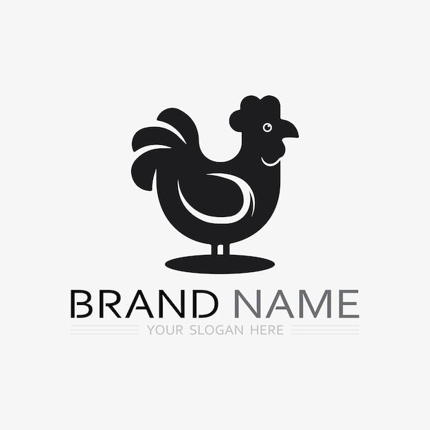 Kip logo haan en kip logo voor pluimveehouderij dierlijke logo vector illustratie ontwerp