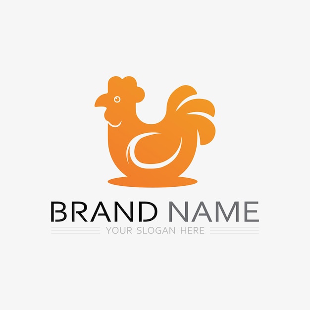 Kip logo haan en kip logo voor pluimveehouderij dierlijke logo vector illustratie ontwerp