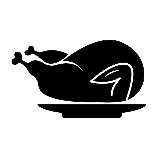 Kip pictogram logo vector ontwerpsjabloon