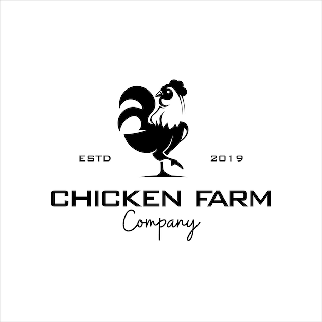 kippenboerderij logo vintage badge