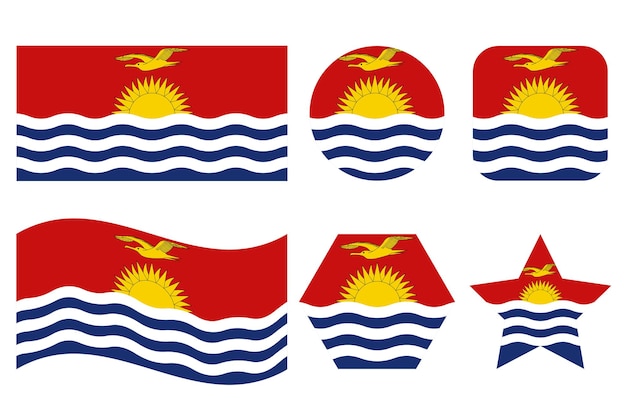 kiribati flag simple illustration for independence day or election