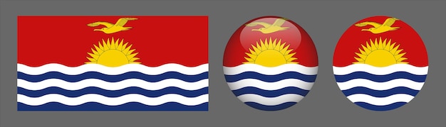 Kiribati Vlag Set Collectie Vector