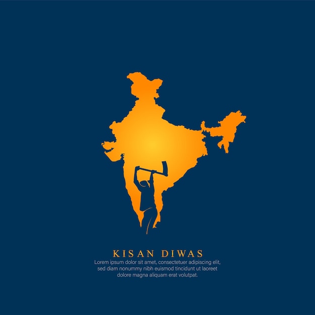 KISAN DIWAS - ВЕКТОРНАЯ ИЛЛЮСТРАЦИЯ KISAN DIWAS