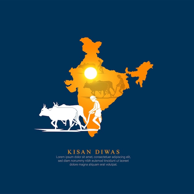 KISAN DIWAS- KISAN DIWAS의 벡터 일러스트