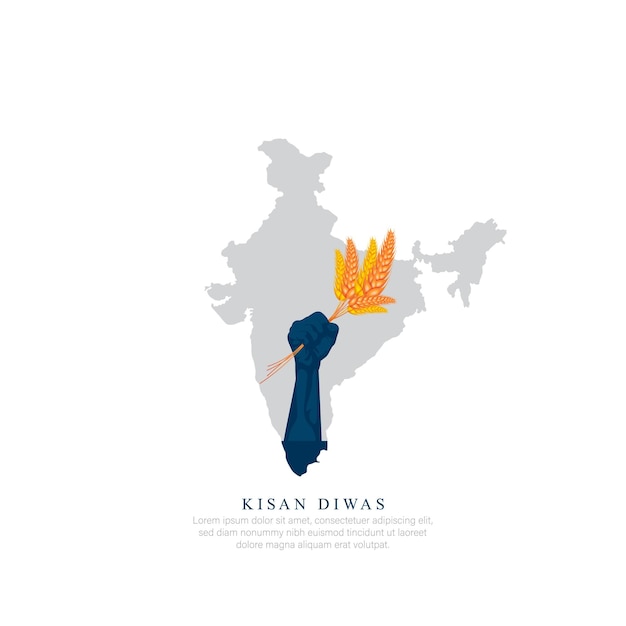 Kisan diwas- vector illustration of kisan diwas