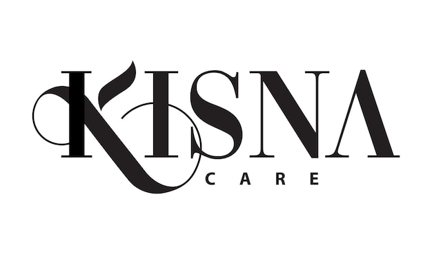 Типография логотипа kisna beauty