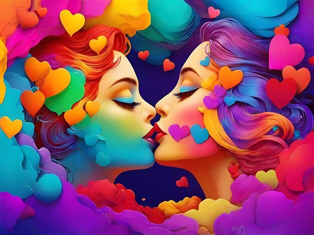 Kiss liefde vector illustratie