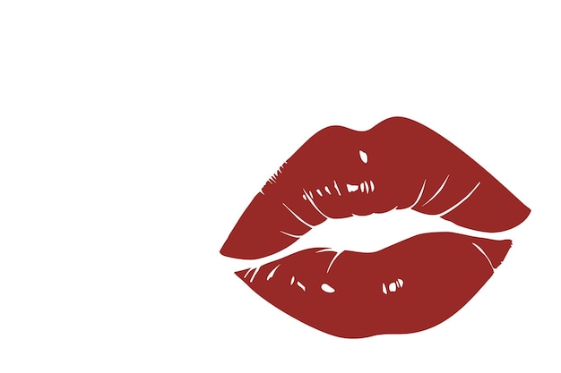 Vector kiss lip print vector