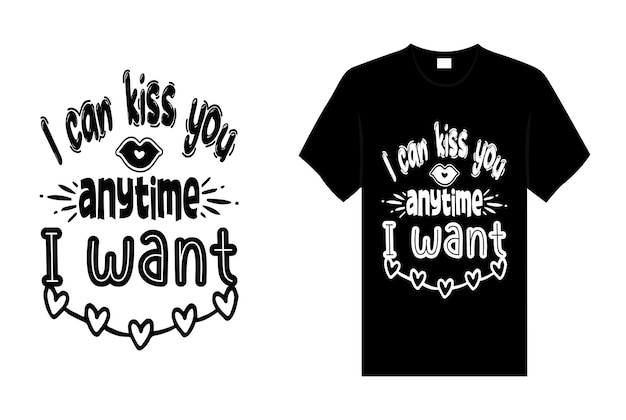 Kiss typography t shirt design