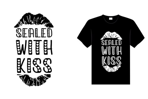 Kiss typography t shirt design