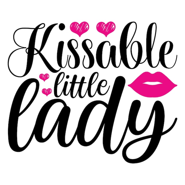 キスできる小さな女性 SVG