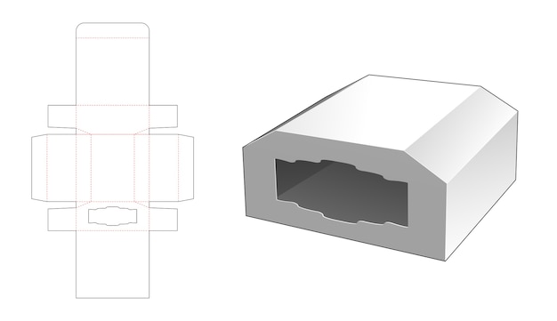 Kistdoos met venster gestanst sjabloon