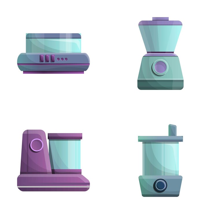 Vector kitchen appliance icons set cartoon vector kitchen equipment modern technology