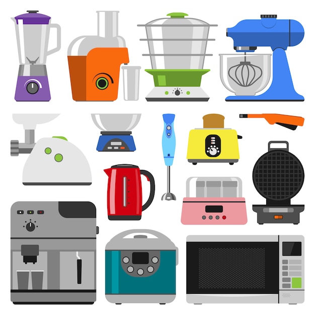 Vector kitchen appliances collection