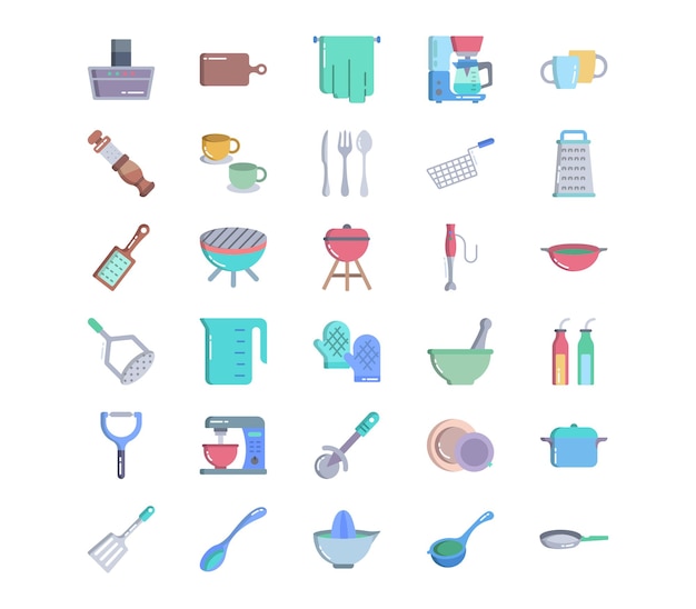 Kitchen appliances vector icon