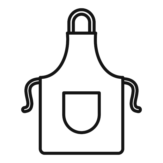 Kitchen apron icon Outline kitchen apron vector icon for web design isolated on white background