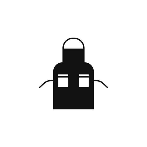 kitchen apron vector type icon