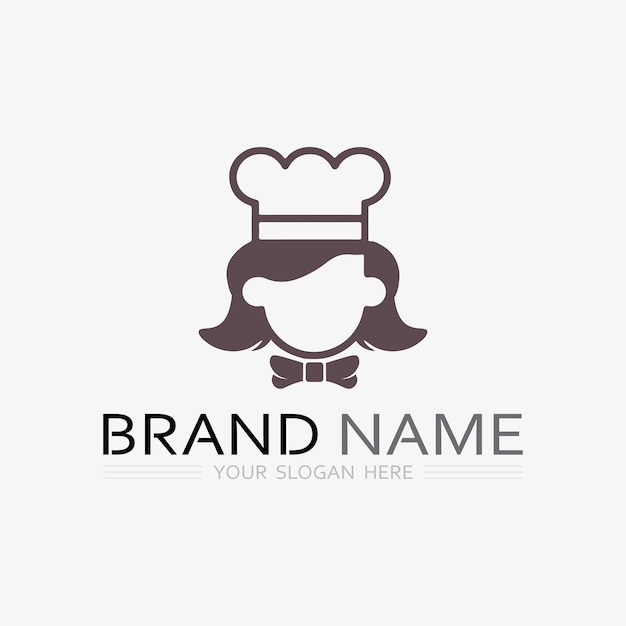 KITCHEN AND CHEF LOGO FOOD ICON RESTO AND CAFE DESIGN VECTOR