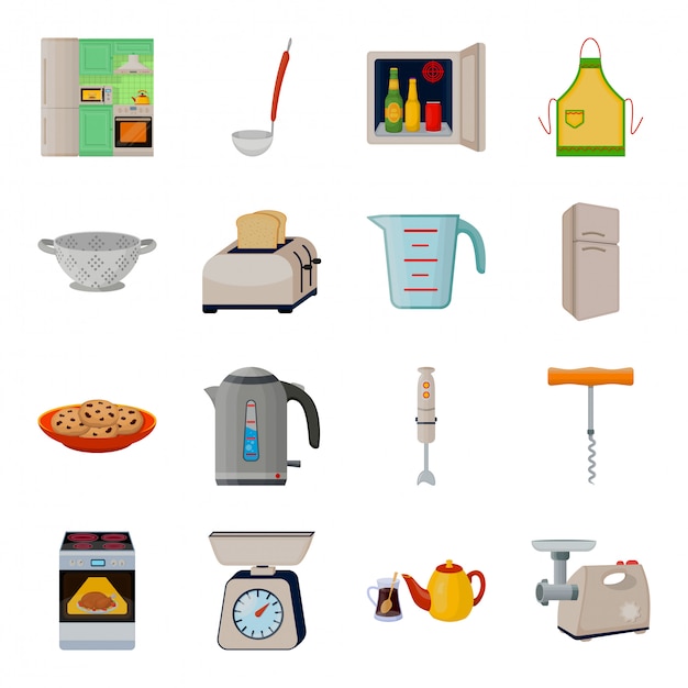 Kitchen equipment illustration