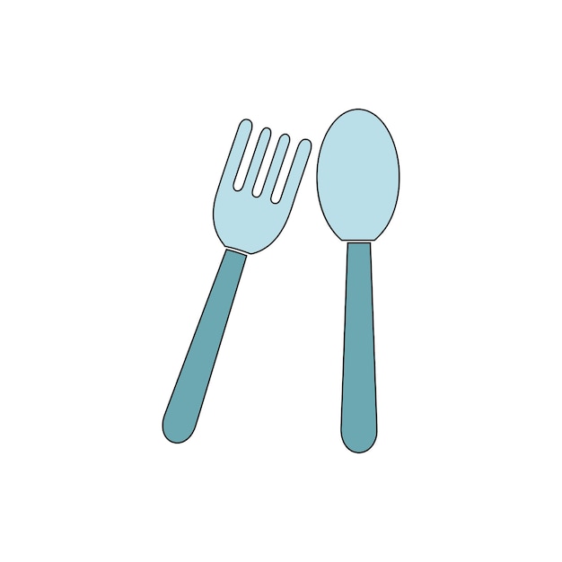 Vector kitchen fork