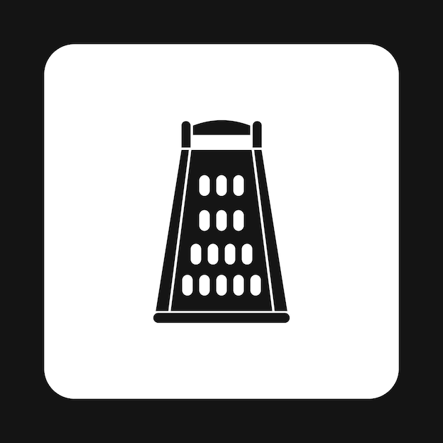 Kitchen grater icon in simple style on a white background