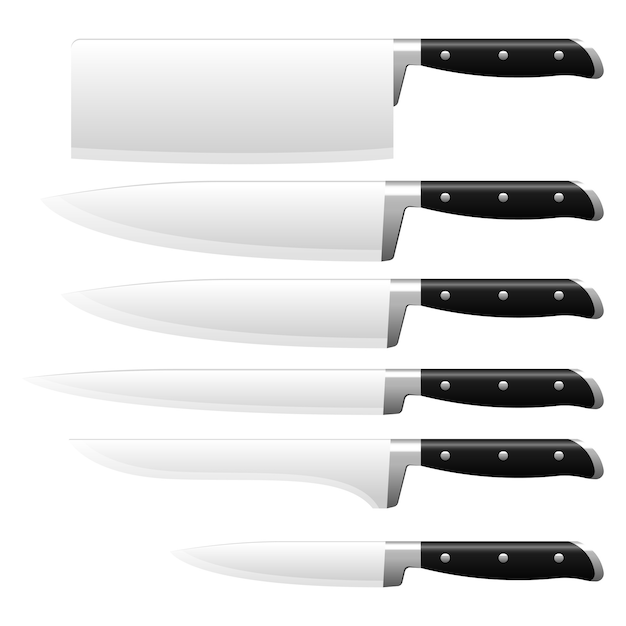 Vector kitchen knife   design illustration isolated